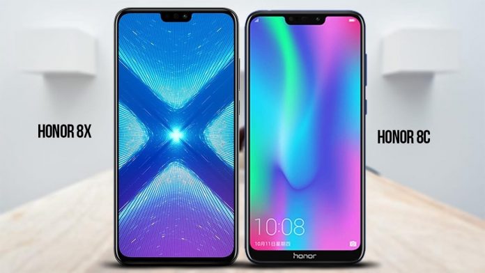 Huawei Honor 8c vs Honor 8x Huawei Honor 8c vs Honor 8x