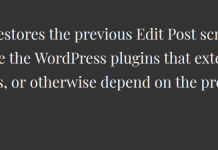 How to switch back to classic TinyMCE Wordpress editor and disable Gutenberg How to switch back to classic TinyMCE Wordpress editor?