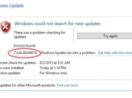 How to Fix Windows Update Error 80244019 Windows Update Error 80244019