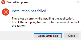 Discord Installation has Failed