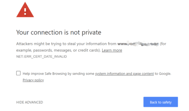 Your Connection is not Private Your Connection is not Private