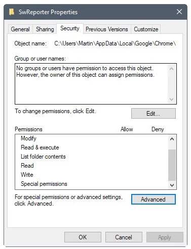 block Chrome Software Reporter Tool