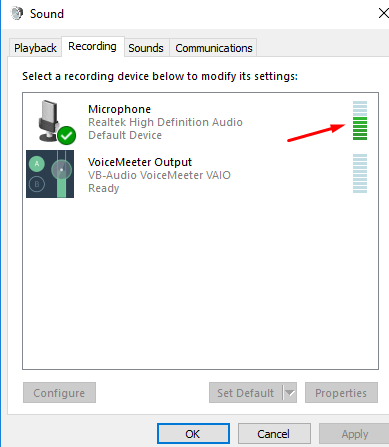 Test Microphone in Windows 10