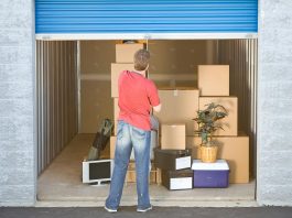 What are the common items to store in storage units while moving out of the state?