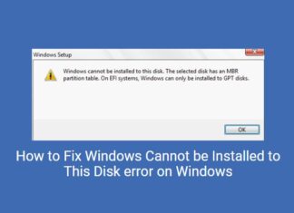 Fix Windows Cannot be Installed to This Disk Error Windows Cannot be Installed to This Disk
