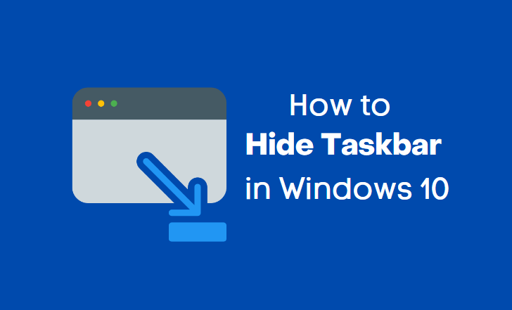 dos command to hide taskbar