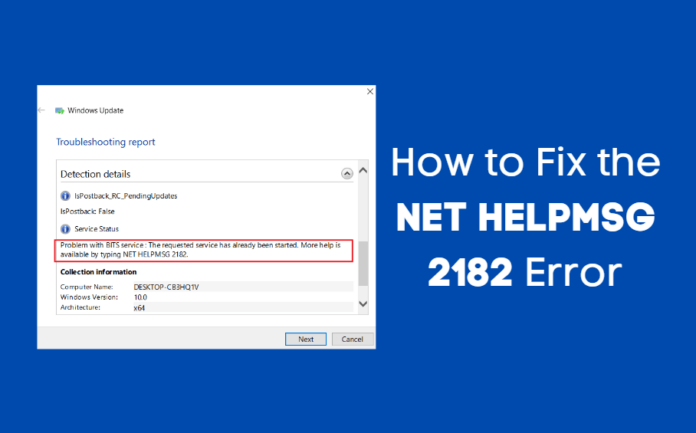 NET HELPMSG 2182 NET HELPMSG 2182