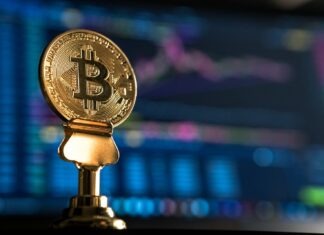 What is Backing Bitcoin? selective focus photo of Bitcoin near monitor