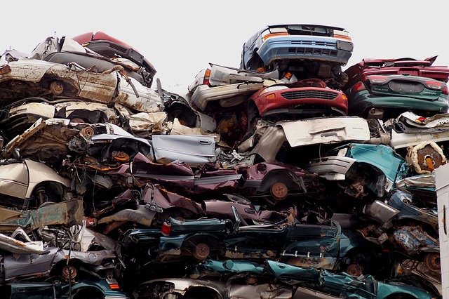 junk yard, cars, yard