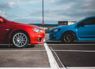 Critical Steps to Take After a Car Accident blue and red cars in parking lots