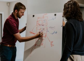 What Is Headless Commerce and How Can it Help Retailers man drawing on dry-erase board