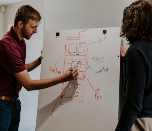 What Is Headless Commerce and How Can it Help Retailers man drawing on dry-erase board