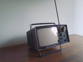 Live TV Events That Stopped People in Their Tracks gray and black Sony portable mini television