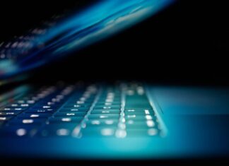 Various Phases of a Successful Penetration Test closeup photo of turned-on blue and white laptop computer