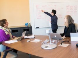 Why Traditional Quality Assurance is Giving Way to QA-as-a-Service man in black dress shirt writing on dry-erase board