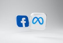 How Can Meta-Ads Help Your Business Grow? a white and blue square with a blue and white facebook logo