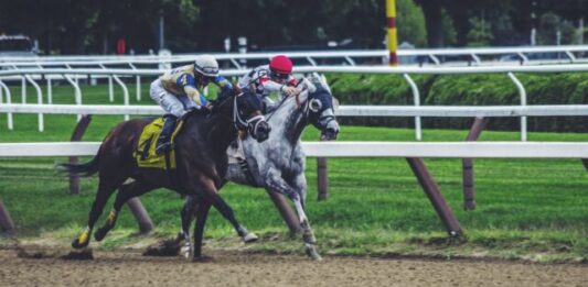 Why a Day at the Races is Good For the Soul two man riding horse while racing