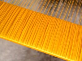 Regional Splendor: Showcasing Unique Saree Weaving Techniques Across India yellow and brown wooden board