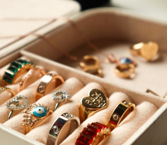 How to Style Union Jack Accessories for Any Occasion a box filled with lots of different types of rings