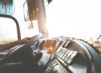 How A Dwi Conviction Can Affect Your Driver’s License A bus driver navigating the city streets during a sunny day, focusing on the road.