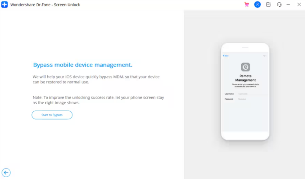 choose unlock mdm profile